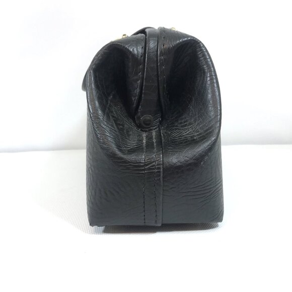 Vintage Black Leather Doctor Physician Medical Bag Satchel - Picture 8 of 13